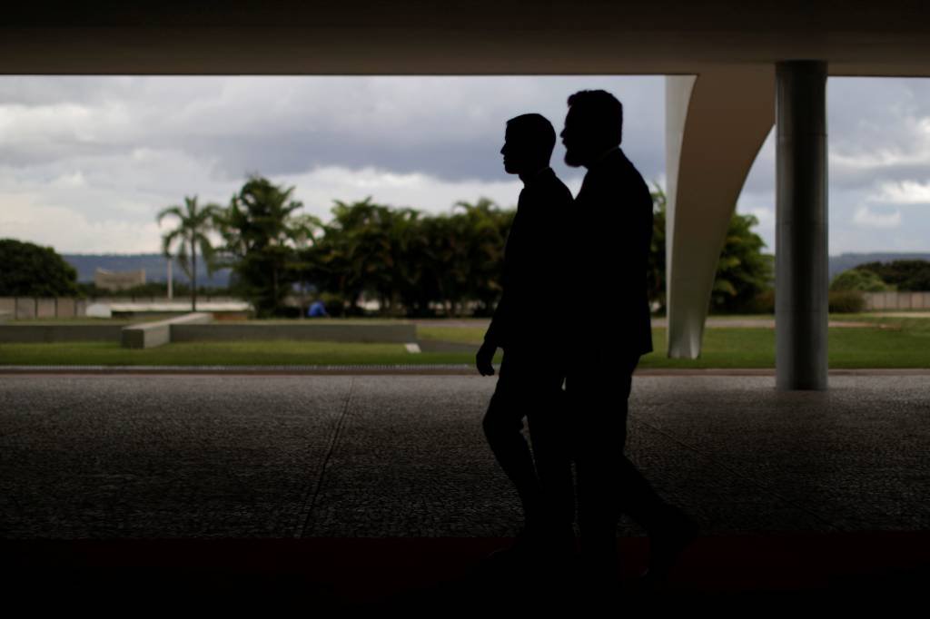 Juan Guaidó é recebido por Bolsonaro no Palácio do Planalto