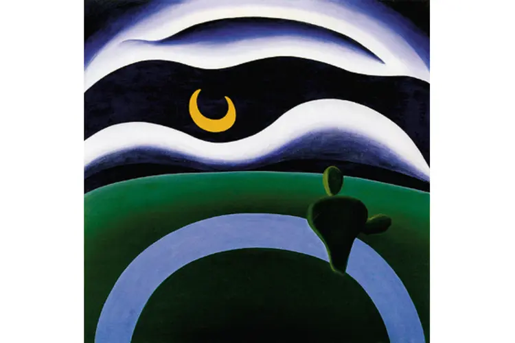 "A Lua", Tarsila do Amaral (1886-1973): o quadro era o preferido do escritor Oswald de Andrade, marido da artista, e foi quem manteve a obra conservada (Secretaria de Educação do Paraná/Divulgação)