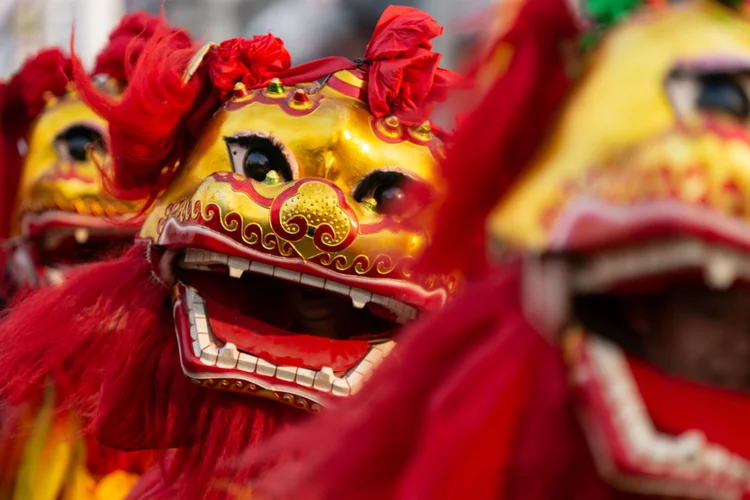 Pequim, China, 5 de fevereiro de 2019: manifestações artísticas marcam o Ano Novo Lunar  (Artyom Ivanov \ TASS/Getty Images)