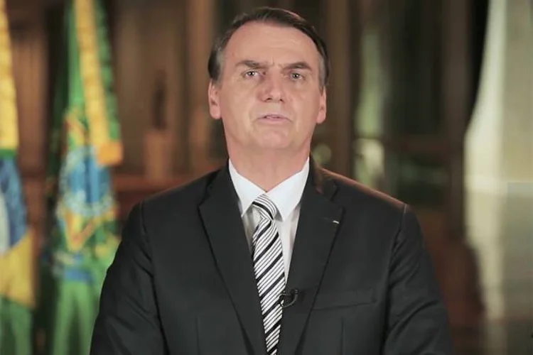 BOLSONARO EM PRONUNCIAMENTO NA NOITE DE ONTEM: o presidente afirmou que o governo respeitará as diferenças, mas não excluirá ninguém  / Reprodução