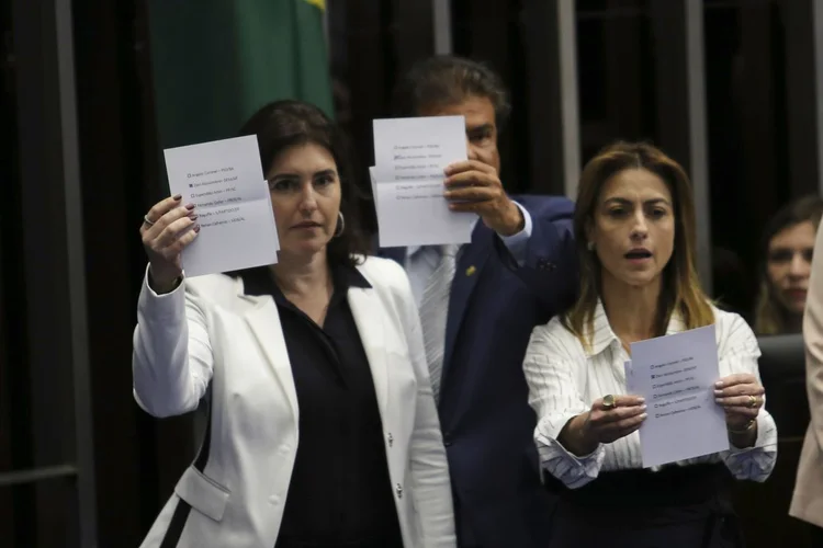 Votação no Senado: quem não tornava seu voto público nas redes era criticado (Fabio Rodrigues Pozzebom/Agência Brasil)