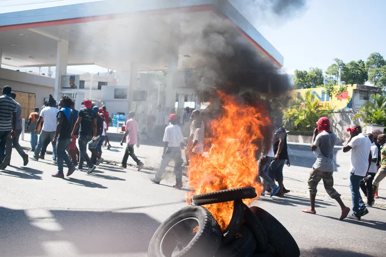 Haiti: a expectativa é que os protestos recomecem nesta semana (Jessica Obert/SOPA Images/LightRocket/Getty Images)