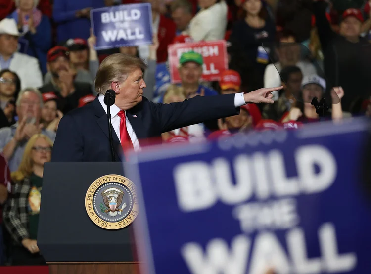 Trump: a porta-voz da Casa Branca, afirmou que o presidente tem "um estilo de liderança diferente dos seus antecessores" (Joe Raedle/Getty Images)