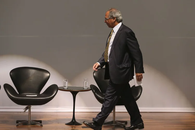 O novo ministro da Economia, Paulo Guedes, durante  solenidade de transmissão de cargo. (Valter Campanato/Agência Brasil)