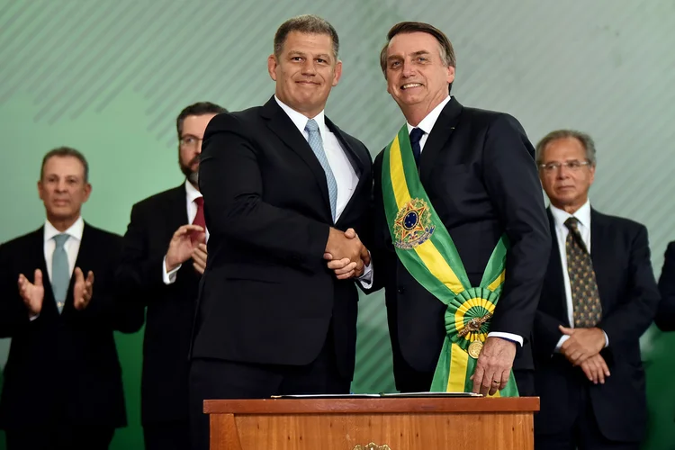 Bebianno com Bolsonaro: acabaram os sorrisos (Governo Transição/Divulgação)