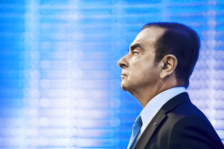 Carlos Ghosn: alvo de denúncias de desvio de recursos, executivo foi liberado sob fiança (Eric Piermont/AFP)