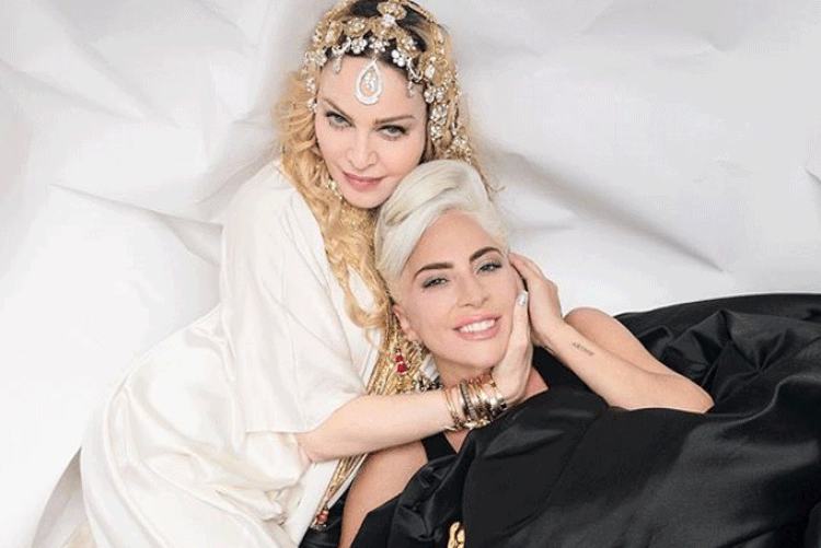 Madonna e Lady Gaga: foto acaba com boatos de rivalidade entre artistas (Instagram Madonna/ JR/Reprodução)