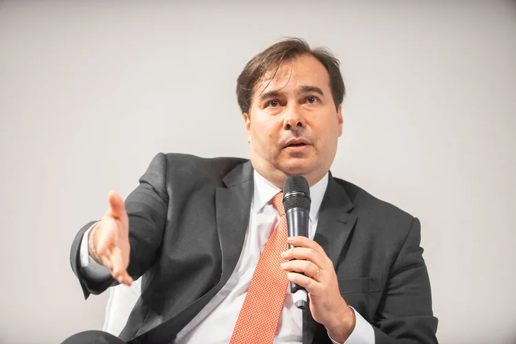 Rodrigo Maia em evento no BTG Pactual (BTG Pactual/Divulgação)