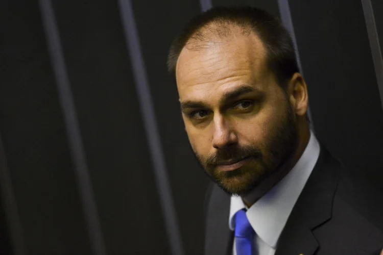 Eduardo Bolsonaro: deputado saiu em defesa da posse de armas em discurso no IPCO (Marcelo Camargo/Agência Brasil)