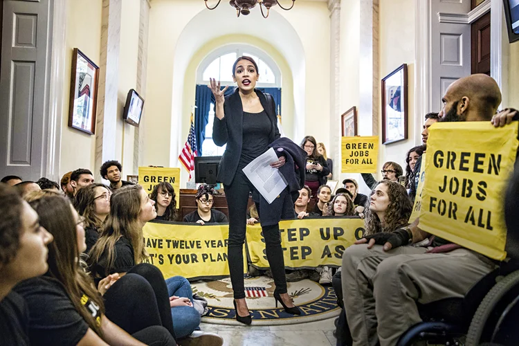 Alexandria Ocasio-Cortez: o apoio a um “New Deal Verde” | Sarah Siliger/The New York Times/Foto Arena / 