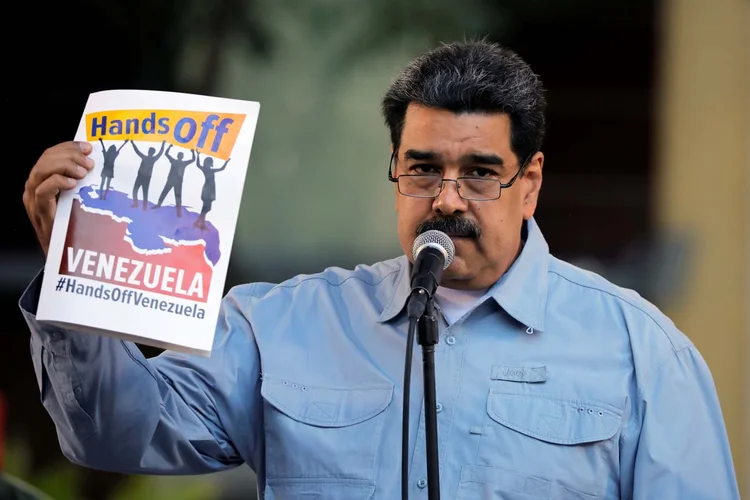 O presidente da Venezuela, Nicolás Maduro: diferentes grupos de países tentam solucionar a crise no país, mas divergem sobre como fazer isso (Carlos Barria/Reuters)