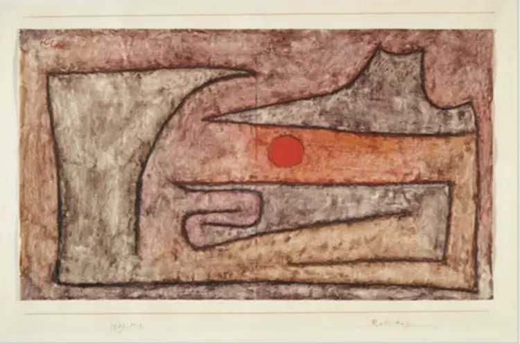 Red Eye ("Olho Vermelho"): obra de Paul Klee, parte da mostra "Equilíbrio Instável" ("Equilíbrio Instável" - Paul Klee/Direitos reservados/Divulgação)