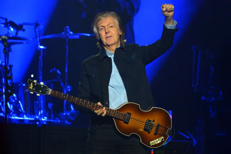 Paul MacCartney: artista durante performance da tour "Freshen Up", em Londres, em dezembro de 2018 (Jim Dyson/Getty Images)