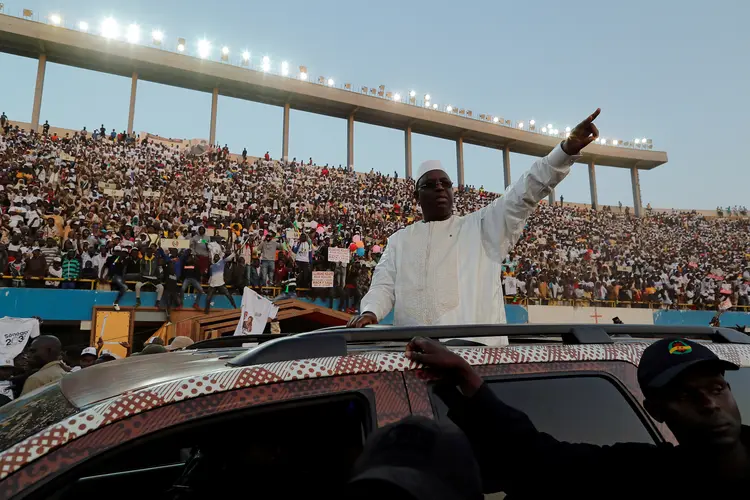 Macky Sall: presidente do Senegal se reelege com 58,27% dos votos. Oposição questiona resultados (Zohra Bensemra TPX/Reuters)