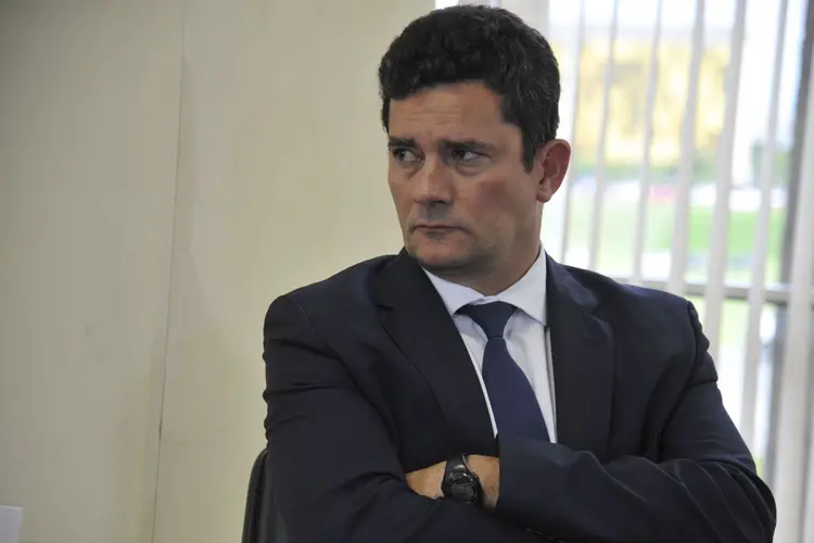 Sérgio Moro: ministro da Justilça voltou a defender enfaticamente seu projeto anticrime (Valter Campanato/Agência Brasil)