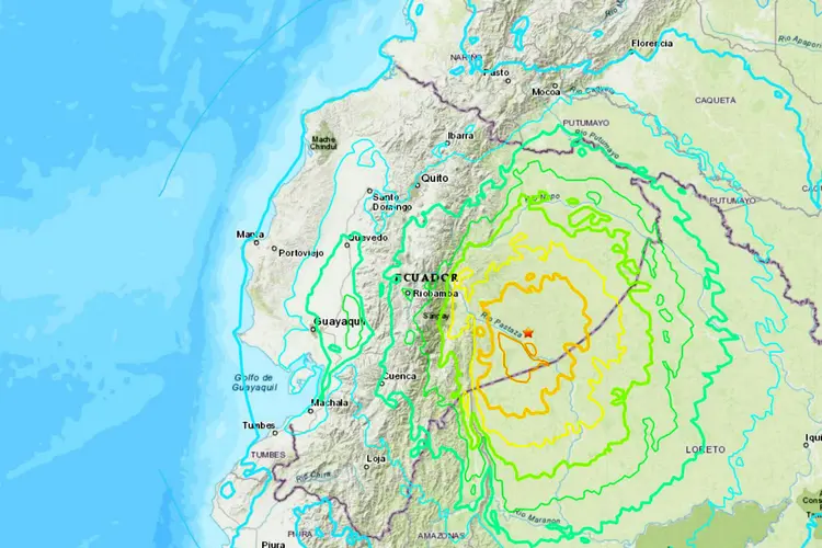 Terremoto no Equador (USGS/Reprodução)