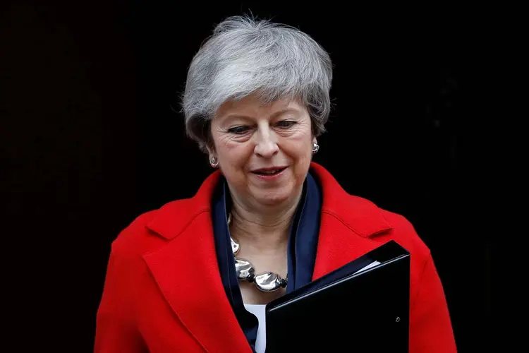 A primeira-ministra britânica, Theresa May: correndo contra o relógio, conservadora foi ao Parlamento delinear estratégia para o Brexit (Peter Nicholls/Reuters)