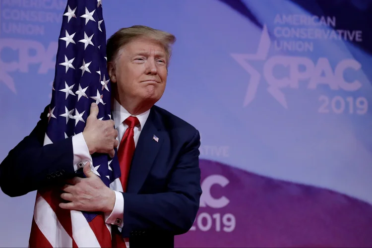 O presidente dos Estados Unidos Donald Trump fez pronunciamento na Conferência de Ação Política Conservadora (CPAC), reunião anual do Partido Republicano. 3 de março de 2019 REUTERS/Yuri Gripas (Yuri Gripas/Reuters)