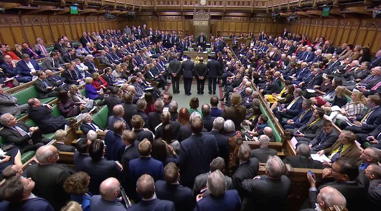 Brexit: o Parlamento britânico rejeitou ontem deixar a UE sem acordo (Reuters TV/Reuters)