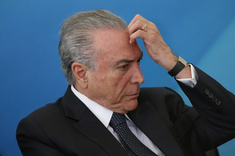 Michel Temer: ex-presidente já foi preso duas vezes no âmbito da Operação Descontaminação, que mira supostas propinas e desvios em contratos da Usina de Angra III (Adriano Machado/Reuters)