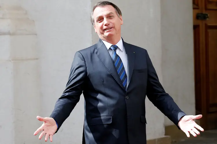 Bolsonaro: o material foi colocado por Onyx como "recado do presidente" e do ministro da Infraestrutura, Tarcísio Gomes de Freitas, para a categoria (Rodrigo Garrido/Reuters)