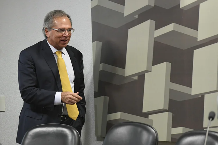 Guedes: o ministro participa de uma audiência pública na Comissão de Assuntos Econômicos (CAE) do Senado (Jefferson Rudy/Agência Senado)