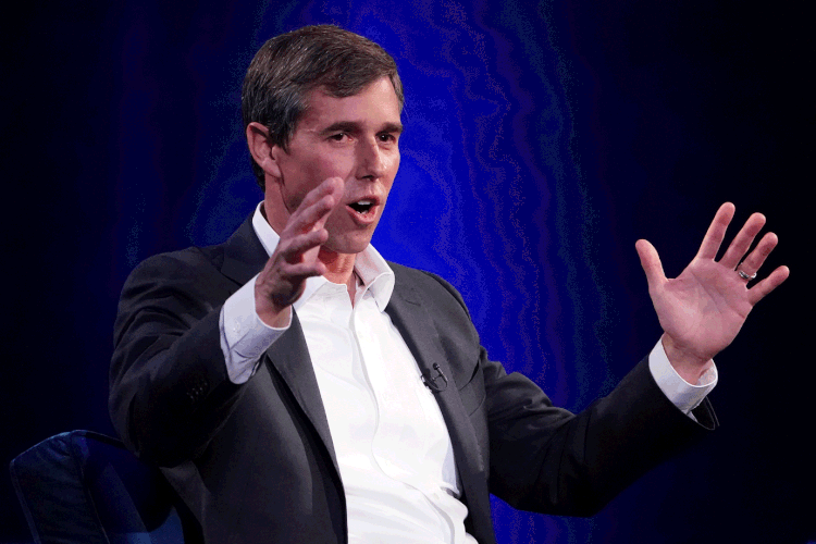 Beto O'Rourke: arrecadação coloca no topo de uma lista de mais de uma dúzia de candidatos democratas (Carlo Allegri/Reuters)