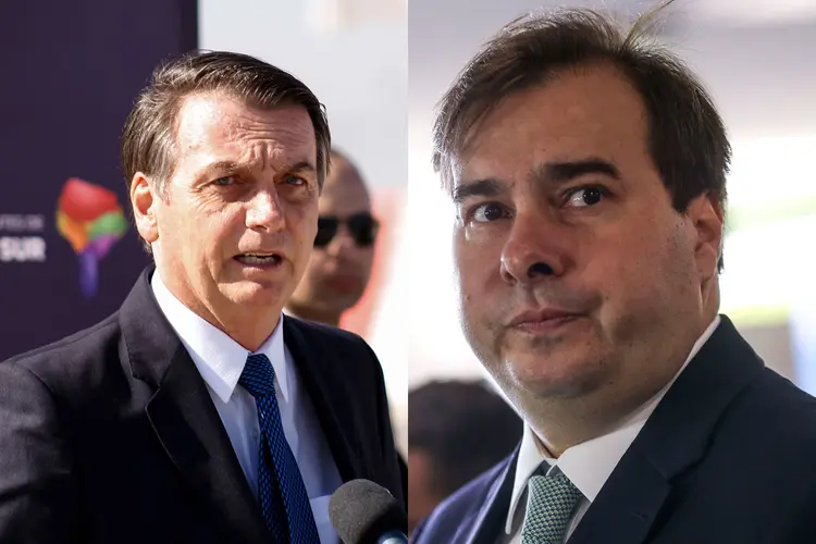 Bolsonaro e Maia: governo tenta superar crise instalada entre os dois poderes na última semana (José Dias/PR/Marcelo Camargo/Agência Brasil)