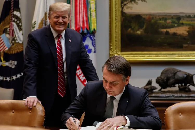 Em encontro realizado com Donald Trump em Washington, o presidente Jair Bolsonaro conseguiu um apoio americano para a questão da Organização (Alan Santos/PR/Agência Brasil)