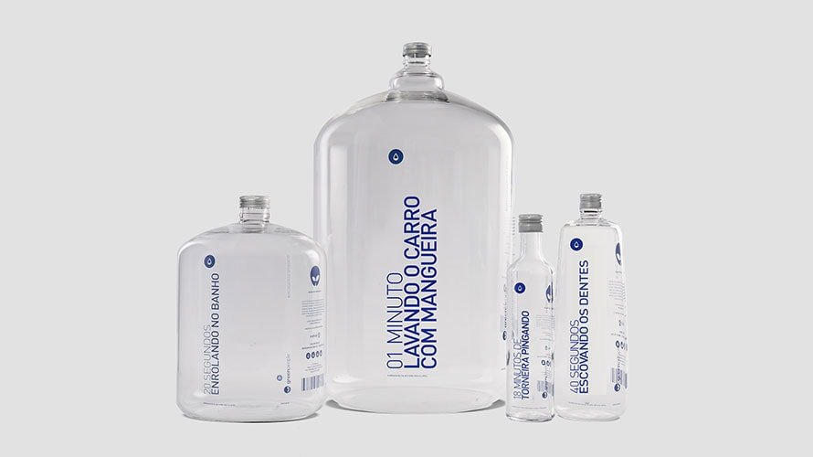 Marca lança garrafas que evidenciam desperdício de água