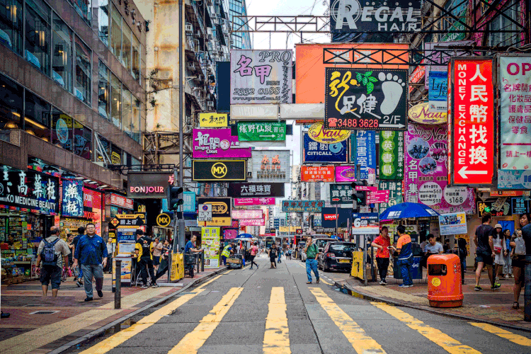 Rua chinesa: em 2018, o PIB chinês teve expansão de 6,6%, a menor em quase três décadas (KHH 1971/Getty Images)