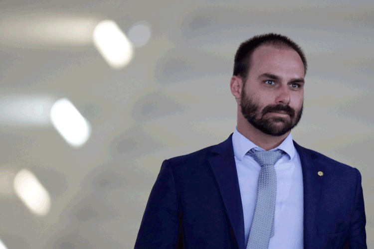 Eduardo Bolsonaro: deputado acredita que resultado da votação mostra a "relação harmônica" entre poderes (Ueslei Marcelino/Reuters)