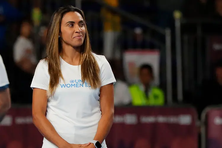 Marta: jogadora brasileira é Embaixadora das Nações Unidas da Boa Vontade de Mulheres e Meninas no esporte (Kevin C. Cox/Getty Images)