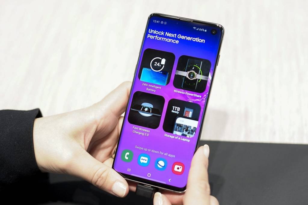 Galaxy S10+: smartphone é o topo de linha da marca atualmente (Getty Images/Getty Images)