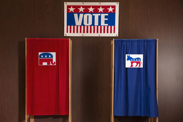 Democratas: partido precisa ganhar os votos dos eleitores independentes se quiserem vencer a eleição de 2020 (Hill Street Studios/Getty Images)