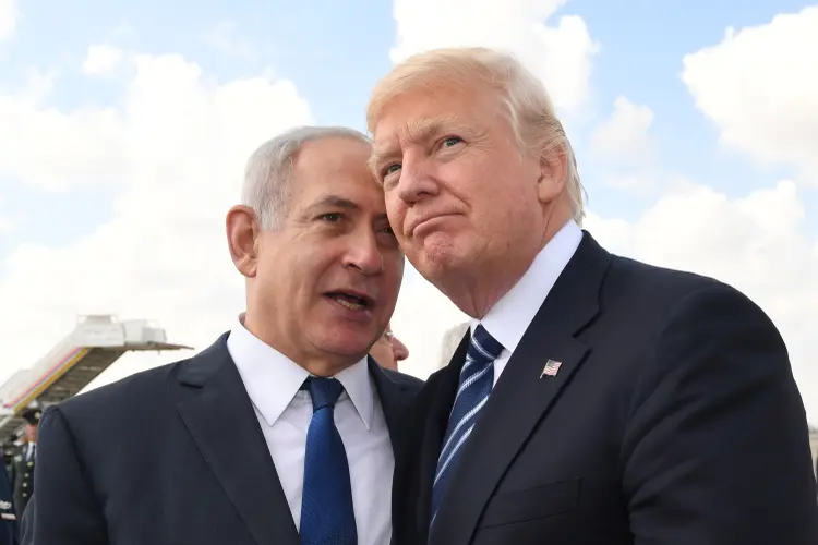 Presidente dos Estados Unidos, Donald Trump, e o primeiro-ministro Benjamin Netanyahu (Kobi Gideon/Getty Images)