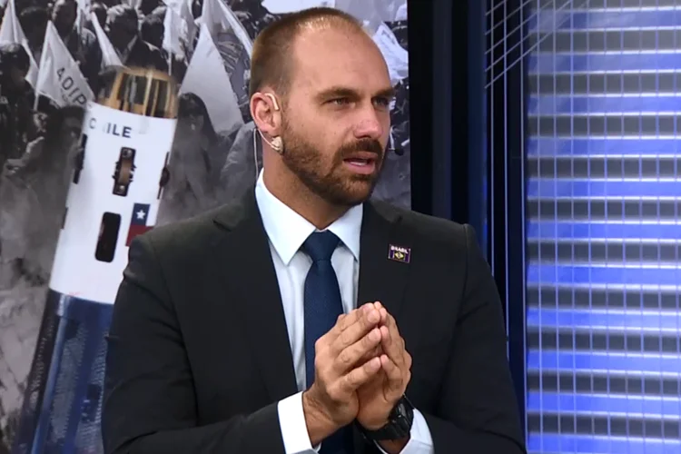 Eduardo Bolsonaro: "o Brasil não quer uma guerra. Guerra é ruim" (La Tercera/Reprodução)