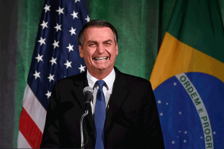 Jair Bolsonaro: presidente está em comitiva em Washington para acordos com os EUA (Erin Scott/Reuters)