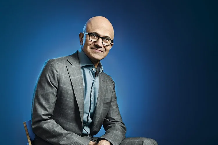 Satya Nadella, CEO da Microsoft: até 2050, a empresa pretende remover do meio ambiente o equivalente a todas as suas emissões desde a fundação, em 1975 (Germano Lüders/Exame)