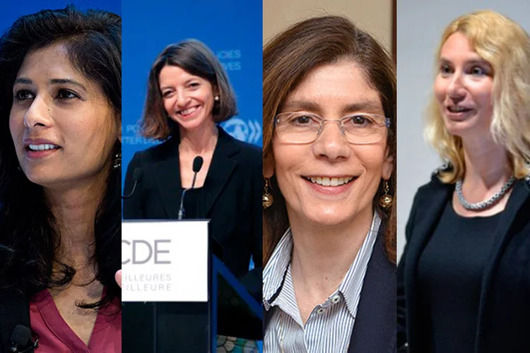 Na ordem: Gita Gopinath, Laurence Boone, Pinelopi Goldberg e Beata Javorcik (Montagem/Exame)