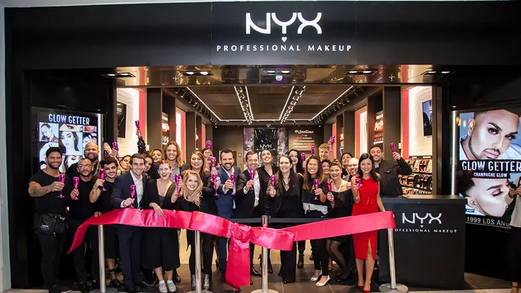 Abertura da loja da NYX em São Paulo, em 2018: empresa não conseguiu se firmar no país (L'Oreal/Divugalçao/Divulgação)