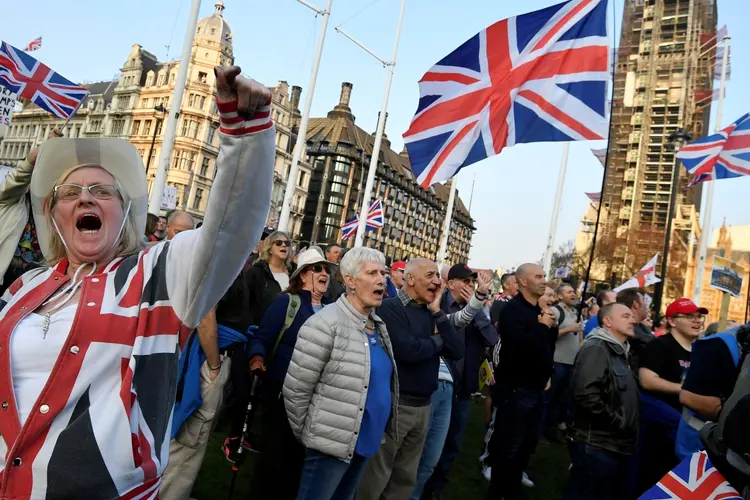 Brexit: Manifestantes protestam pela saída do Reino Unido da União Europeia (Toby Melville/Reuters)
