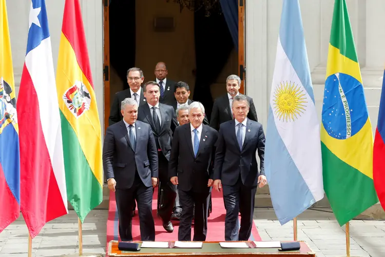 Chile: presidentes de países da América do Sul lançam grupo regional em encontro na última semana (Rodrigo Garrido/Reuters)