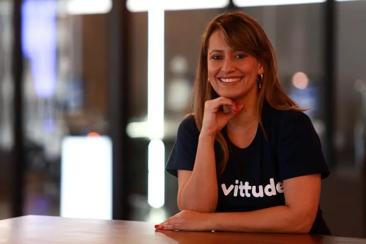 Tatiana Pimenta, fundadora da Vittude: ela começou na engenharia, mas empreendeu com psicologia após experiências próprias (Vittude/Divulgação)