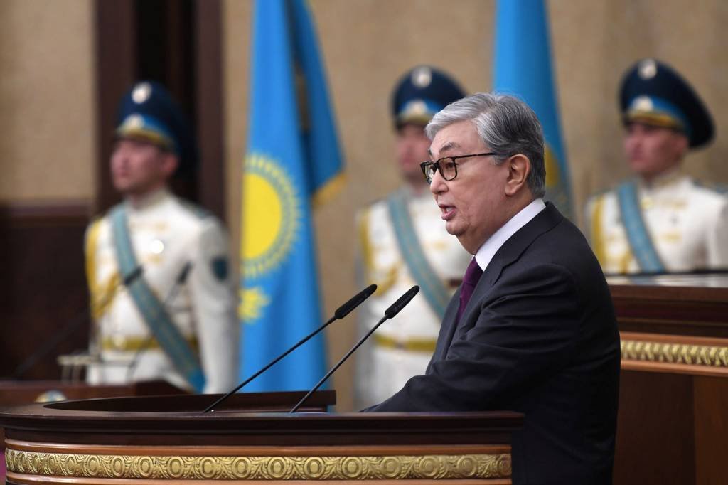 Kazim-Zhomar Tokayev, novo presidente do Cazaquistão: renúncia de Nursultan Nazarbayev foi "sinal de grandeza" (Kazakh Presidential Press Service/Handout/Reuters)