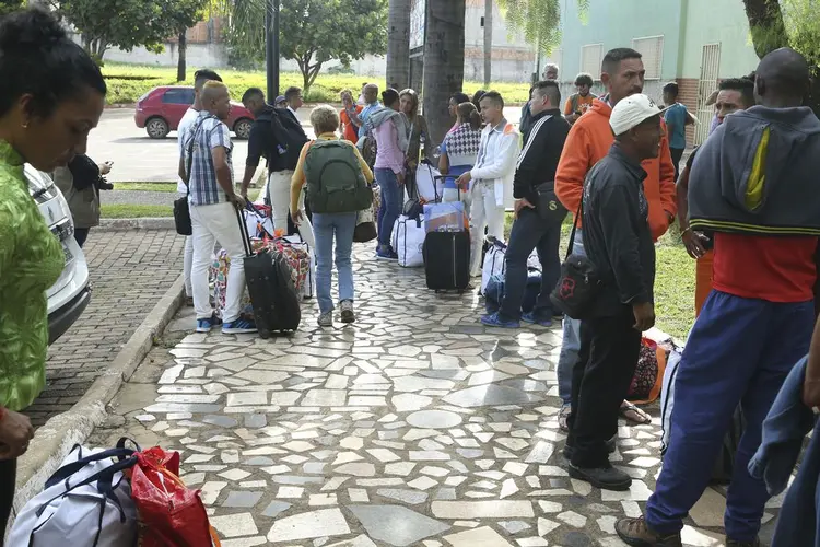 Migrantes venezuelanos vindos da cidade de Boa Vista, em Roraima (Valter Campanato/Agência Brasil)
