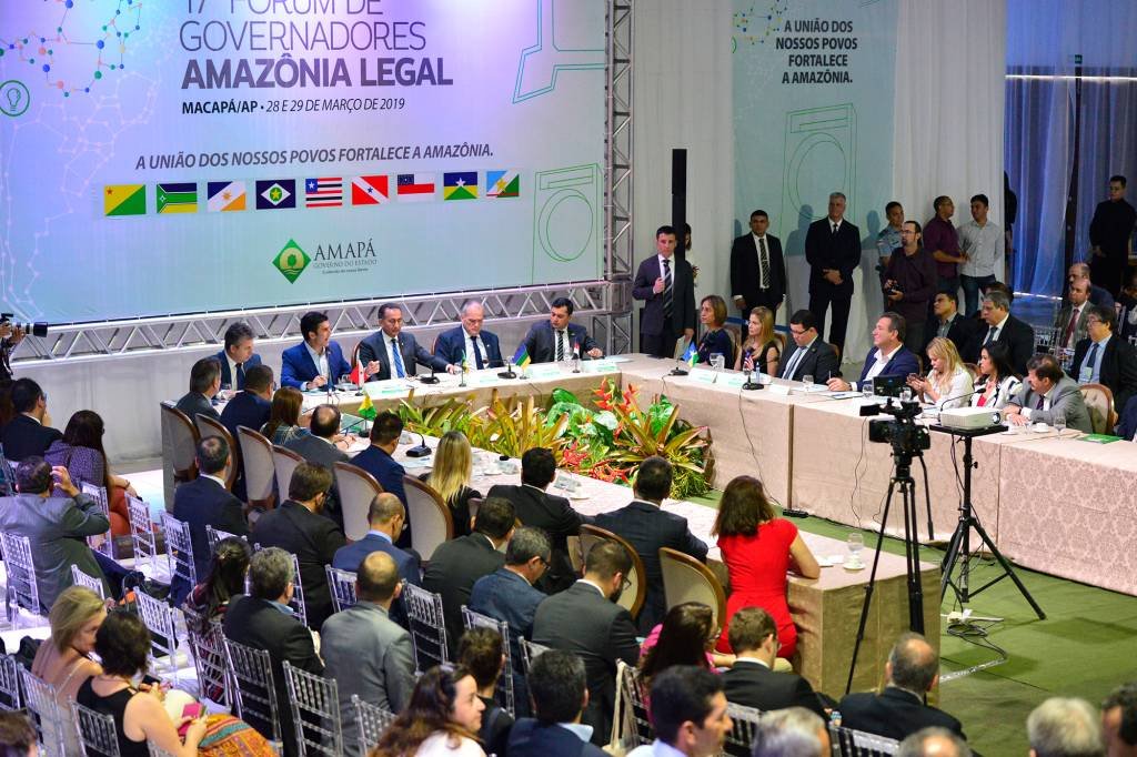 17° Fórum de Governadores da Amazônia Legal - instituição do Consórcio (Secom/Governo do Amapá/Exame)