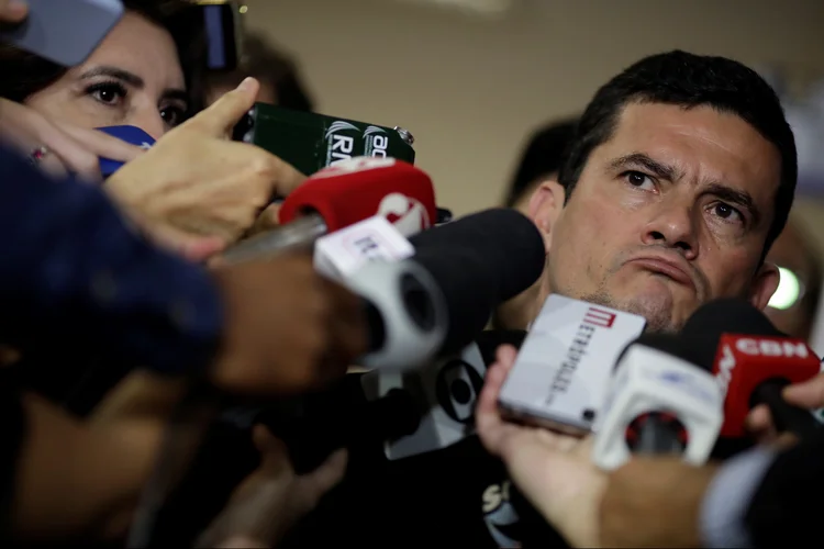Sergio Moro: ministro também duvidou da veracidade das pesquisas do Datafolha, seguindo a linha de Bolsonaro (Ueslei Marcelino/Reuters)