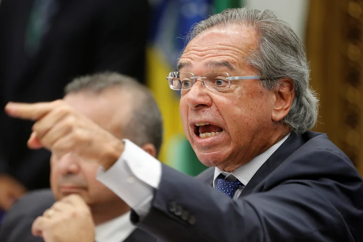 Paulo Guedes defende a reforma da Previdência na Câmara: ministro teve embate direto com os oposicionistas (Adriano Machado/Reuters)