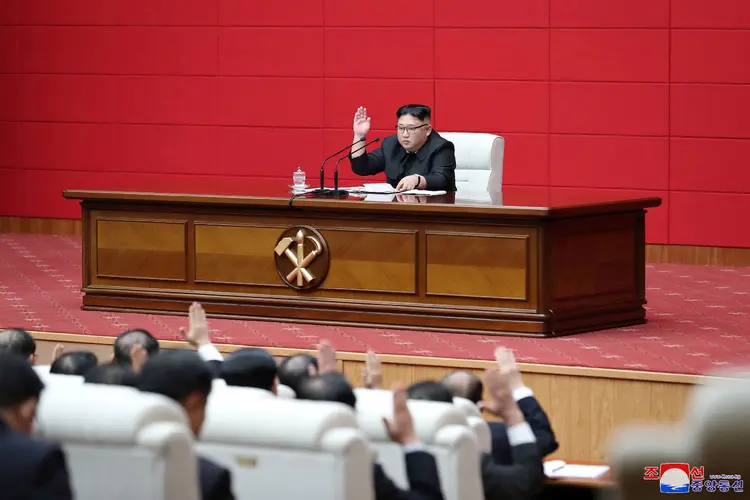 Parlamento da Coreia do Norte reelegeu hoje (12) Kim Jong Un como presidente do país (KCNA/Reuters)